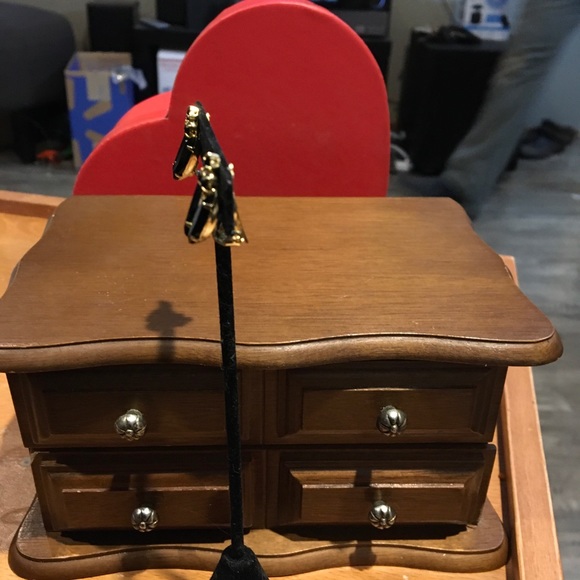 VINTAGE earrings Art Deco floral clips 1940’s look - Picture 5 of 8